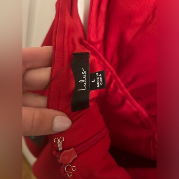 {LULUS} Undeniable Attraction Red Cutout Bodycon Mini Dress NWT - Picture 9 of 15